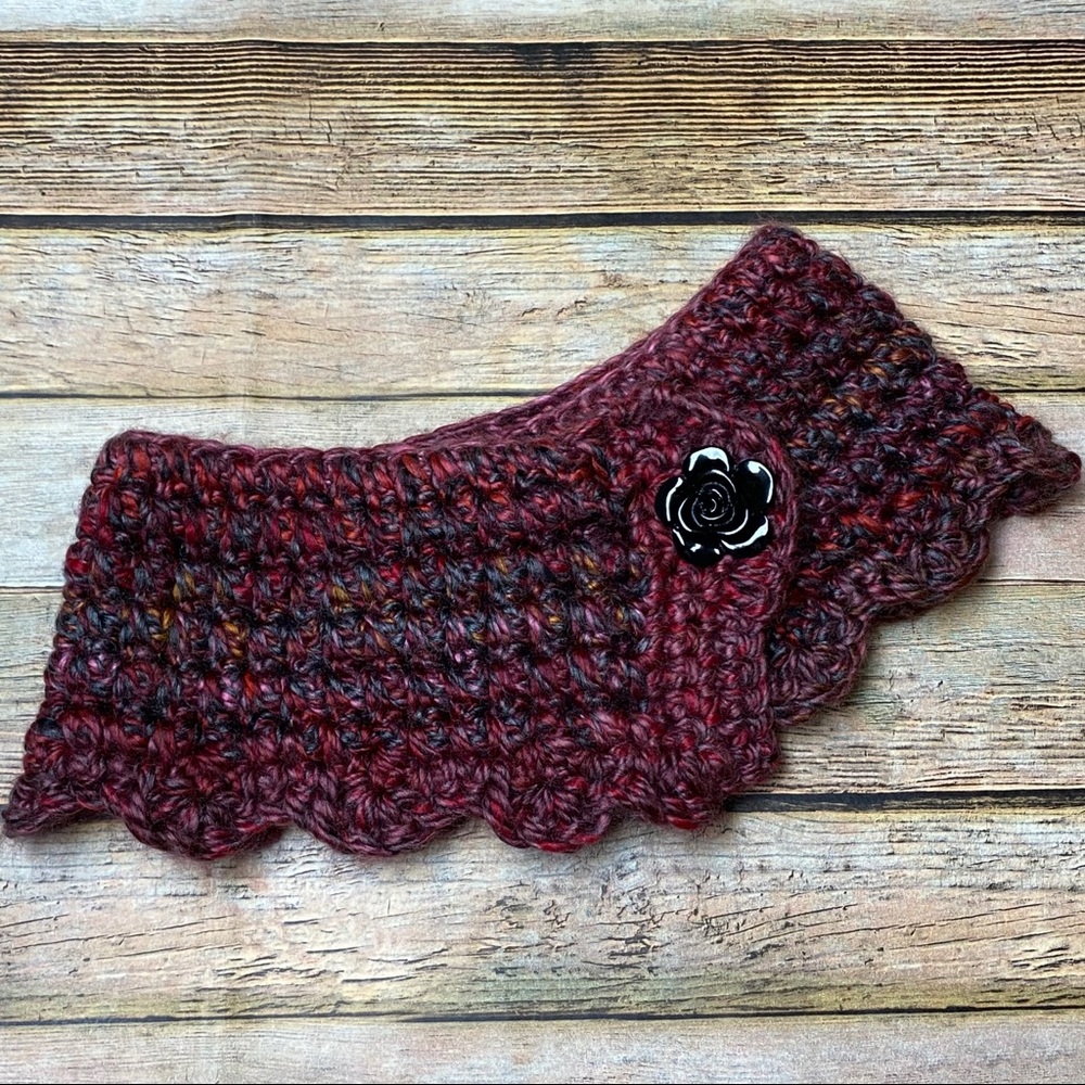 Scarf Handmade Button Knit Collar